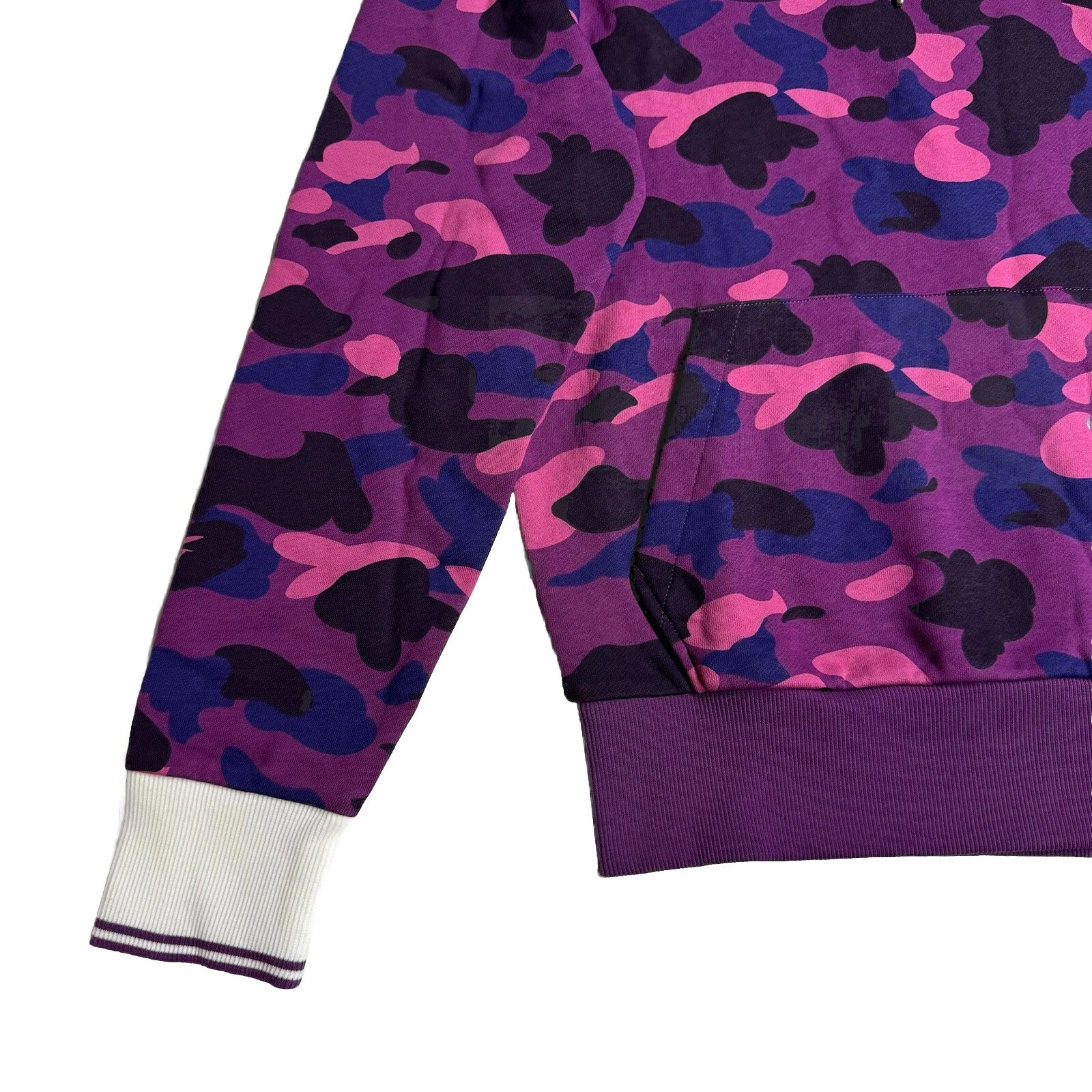 A BATHING APE (BAPE) Felpa con cappuccio uomo Fred Perry x A Bathing Ape stile mimetico: SM5138 taglia media