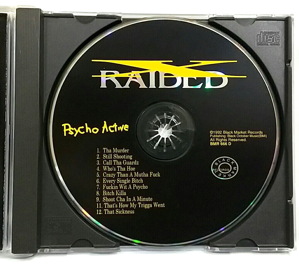 CD) X-Raided – Psycho Active, US Press, BMR666D, Album, EX, Rare