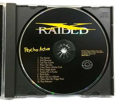 CD) X-Raided – Psycho Active, US Press, BMR666D, Album, EX, Rare