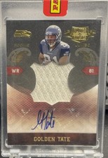 2010 Panini Plates & Patches Golden Tate Rookie Jumbo Patch Auto RPA Gold 05/10