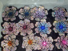 Joblot 12 pcs Mixed colour sparkle  scrunchies hair elastics NEW wholesale A