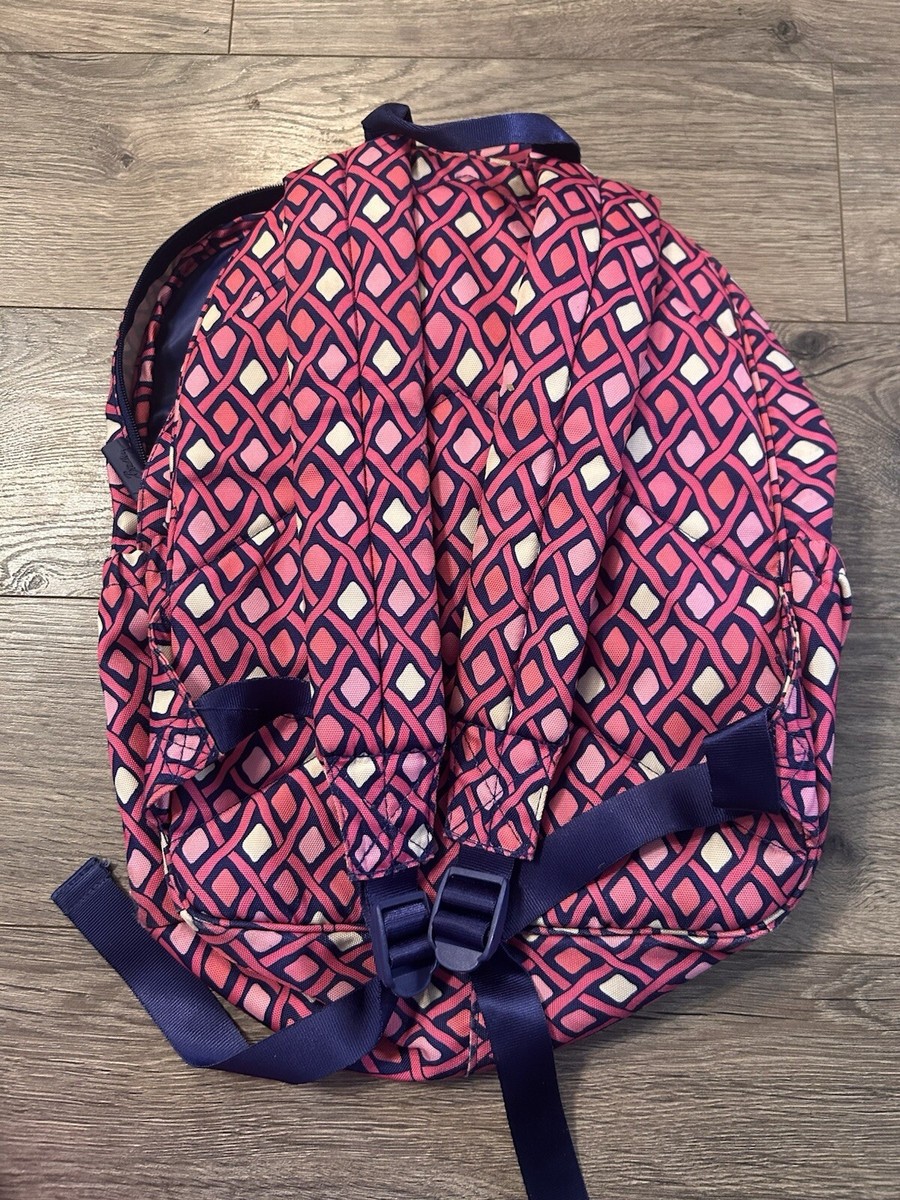 Vera Bradley Colorful Diamond Pattern Backpack Shop Vera Bradley Iconic Campus Backpack, Sig – Luggage Factory main image 3
