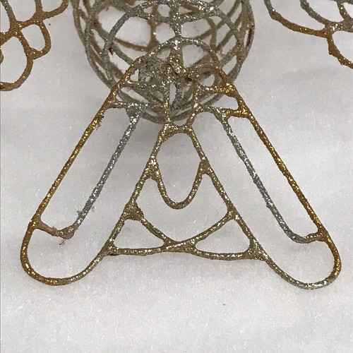 Vintage Wire Bird Christmas Tree Ornament Gold Silver 5.5" Long Holiday - Picture 7 of 9