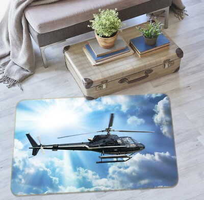 3D Helicopter Sky NAO3362 Transport Game Rug Mat Elegant Photo Carpet ...