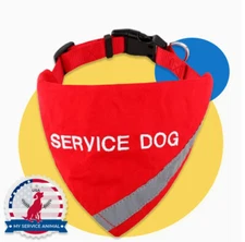 Service Dog Bandana/Collar from MyServiceAnimal Registrar | ADA | Reflective