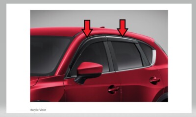 sunnydayjp58！ Genuine) KT84V3700 Acrylic Sidevisor for Mazda Cx-5 MD 2018-2023