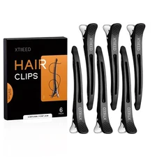 6 Pack Professional Hair Clips for Styling Sectioning, Non Slip Duck Billed w...
