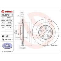 Brembo 2X Bremsscheibe Hinten 326 InnenbelüFtet FüR Jaguar Xf Sportbrake