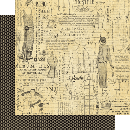 Graphic 45 - Couture - 8x8 Paper Pad 24 Sheets Mixed Media Scrapbook Deluxe - Imagen 3 de 12