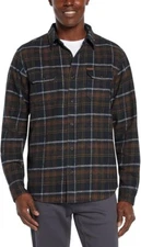 Orvis Men’s Spread Collar Flannel Shirt, Blue, Size S