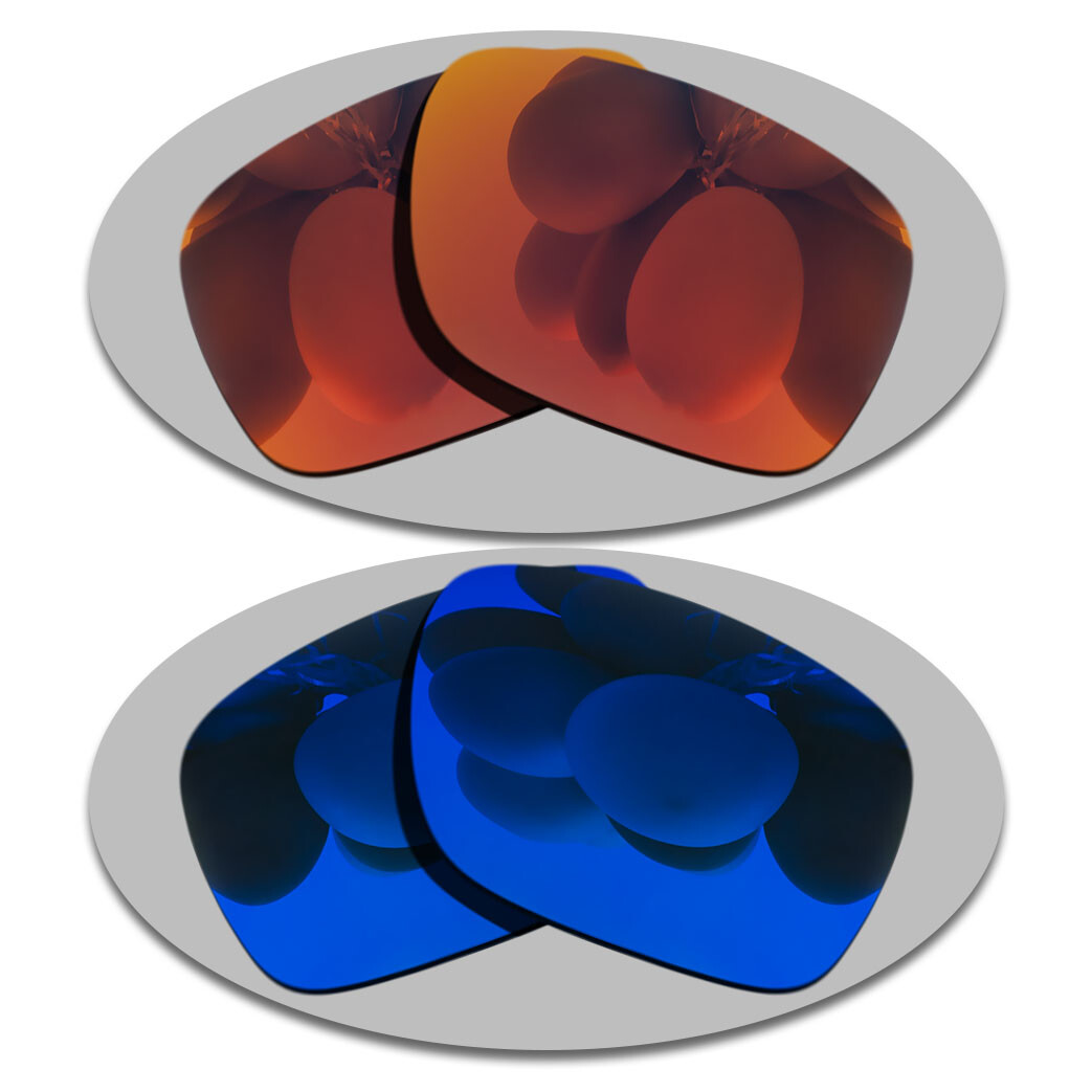 Fire Red&Deep Blue Polarized Lenses Replacement For-Tenor