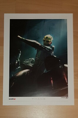 Mass Effect: Thane Lithographie nummeriert und signiert (ca. 60,9 x 45,8 cm)
