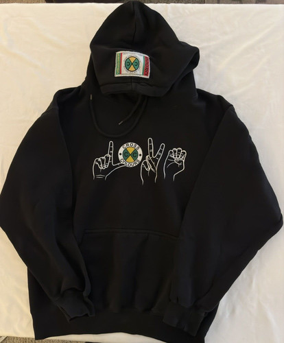 CROSS COLOURS Love Sign Language Hoodie Sweatshirt M… - Gem