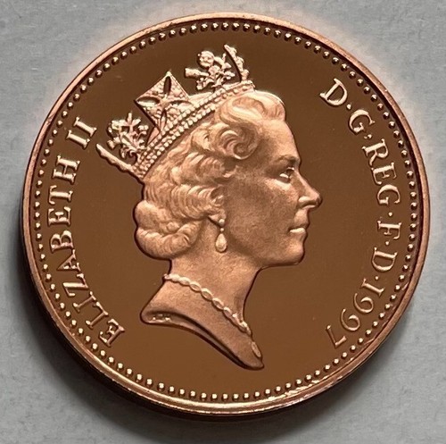 Great Britain 1 Penny 1997 - Portcullis - Queen Elizabeth II - Proof - Picture 4 of 5