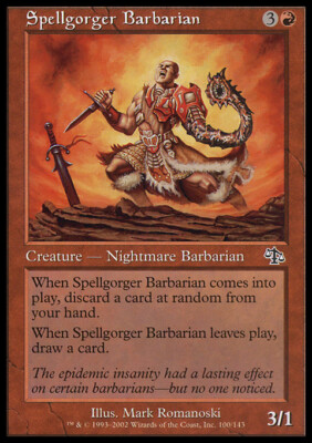 Magic the Gathering MTG Spellgorger Barbarian (100) Judgment   LP