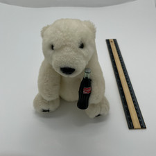 Coca-Cola Plush Polar Bear Collection Holding A Coca-Cola Bottle 1993 VTG