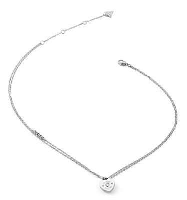 GUESS Schmuck Damen-Halskette Herz-Anhänger JUBN05056JWRH
