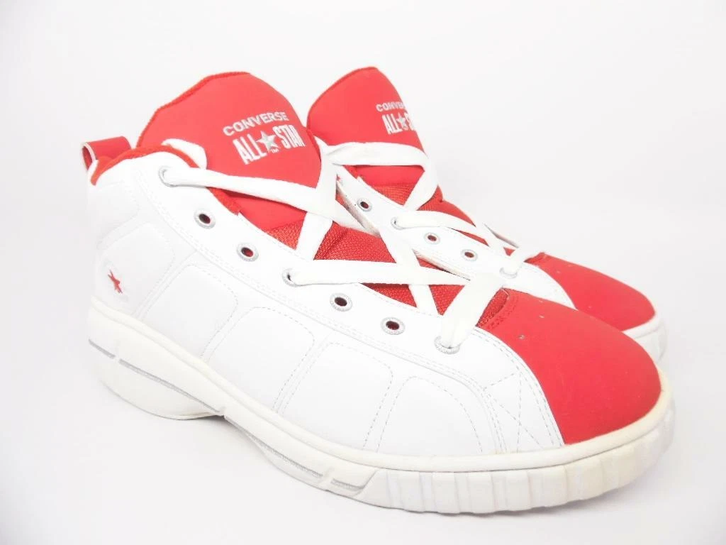 Converse Men s All Star 2000 Core Mid Basketball AG140 White Red Silver Size 17