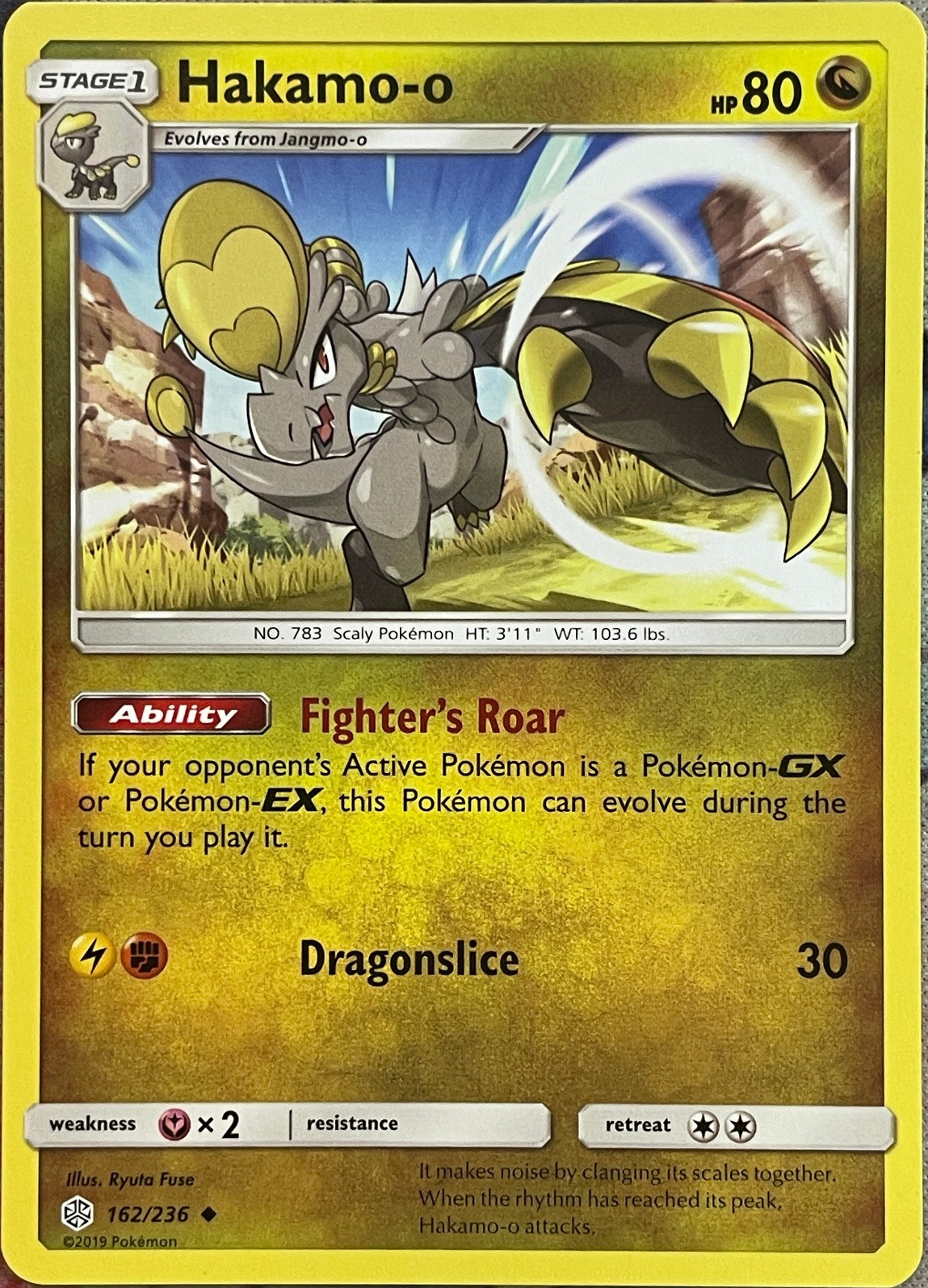 Hakamo-o - 162/236 - Cosmic Eclipse Pokemon 2019