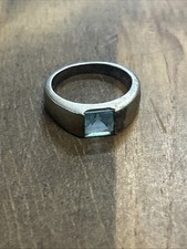 Size 9.75 Sterling Silver Ring With Topaz Stone 4.68 Grams