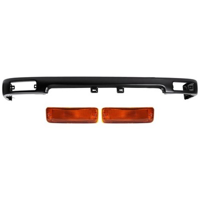 TOYOTA PICKUP 89-91 FRONT BUMPER 3-pc kit Black with Turn Signal Light