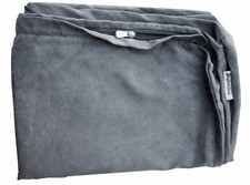 41X27X4 Inches Large Size : Suede Fabric External Cover in Gray Color with Zi...