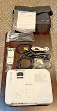 Epson EX3240 Home Theater Projector White HDMI VGA USB Remote Cables Casebundle