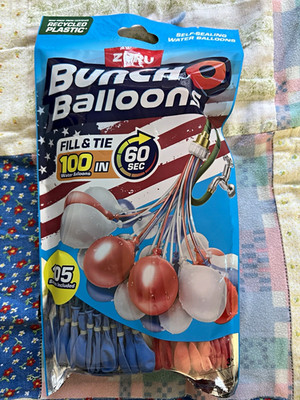 ZURU Bunch O Balloons Self-Sealing Water Balloons, Fill & Tie 100 in 60 Sec