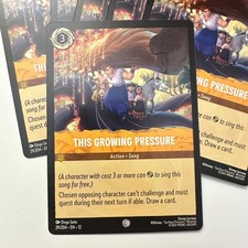 Disney Lorcana This Growing Pressure 29/204 EN-12 Song Card Lot of 6 Playset NM