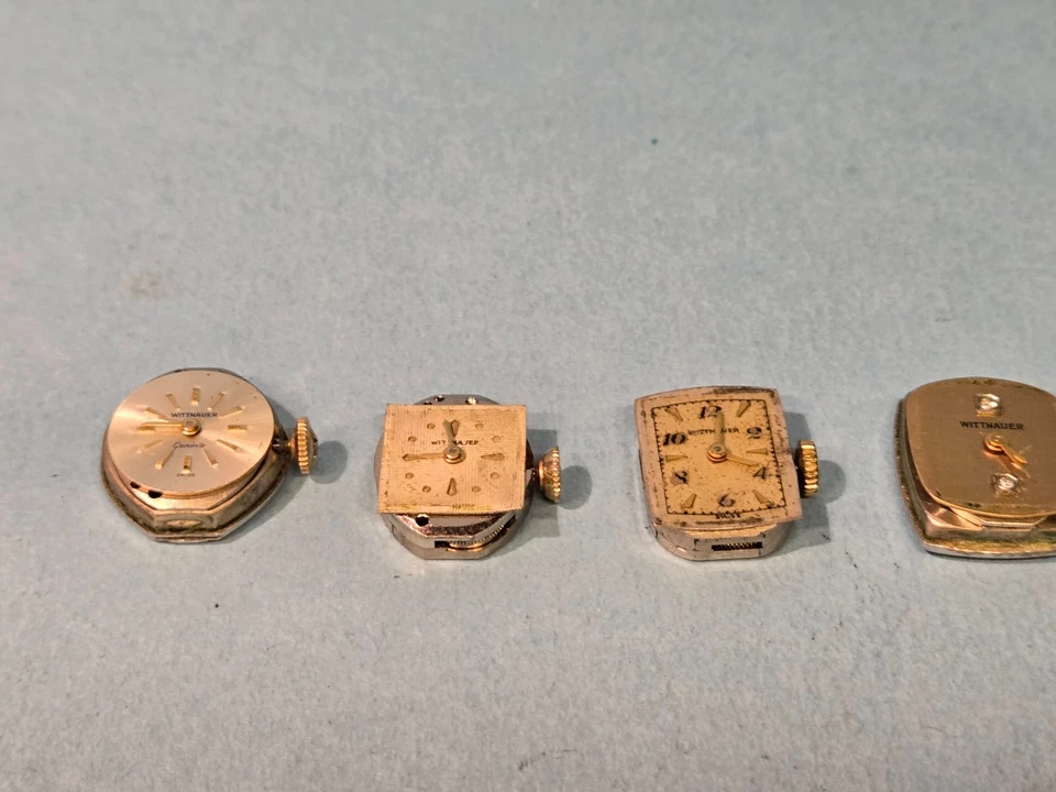 Lote (4) Vintage Wittnauer Relógio Manual Mostrador/Movimento/sem funcionamento - Imagem 2 de 4