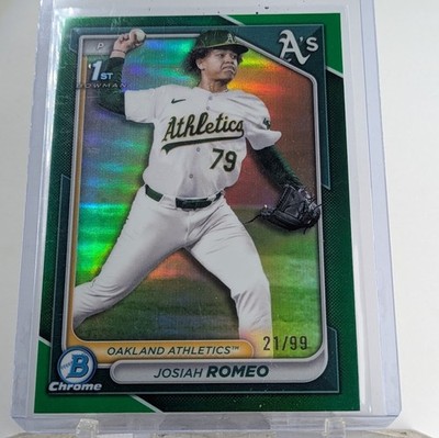 2024 Bowman Draft - Chrome Josiah Romeo #BDC-184 Green Refractor /99 (RC)