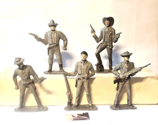 5 Soldatini Comansi Made in Spain Cowboy serie Bonanza plastica scala 1:32 cm 7
