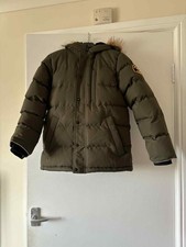 Zavetti Canada Junior Oshawa 3.0 Khaki Puffer Parker Jacket Size UK L Boys