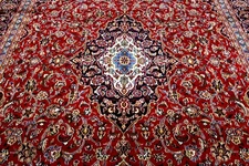 10X13 1960's EXQUISITE FINE 200+KPSI HAND KNOTTED VEGETABLE DYE WOOL KASHANN RUG