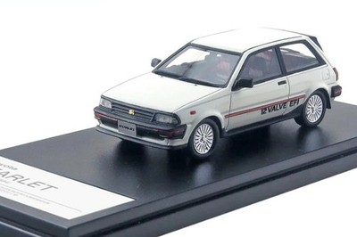 Hi-Story 1/43 Toyota Starlet Si-Limited 1984 White Diecast Model Car New