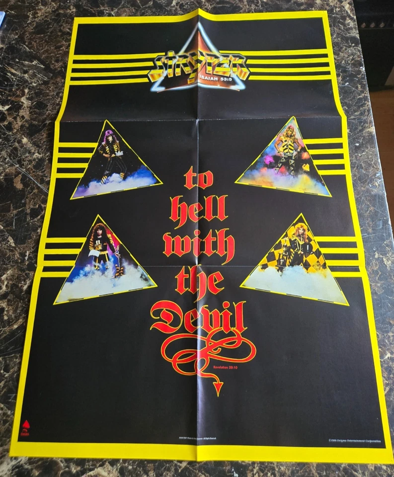 Stryper To Hell With The Devil original 1987  picture disc number 9643 w/poster - Image 4 of 4