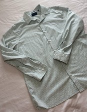 Fairlane Camicia Uomo Elasticizzata Regular Fit Motivo Floreale Bottoni, XL