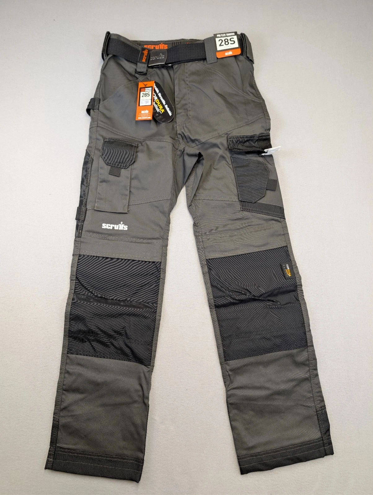 Scruffs Pro Flex Trousers Workwear UK 28 Short Graphite Cordura W28 T54796 BNWT