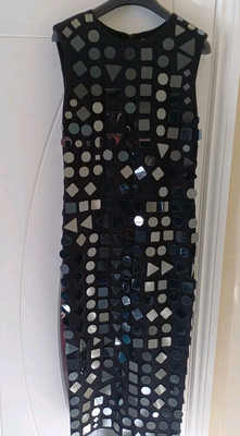 M&S AUTOGRAPH Embellished Round Neck Midi Bodycon Dress Size BLACK RRP  £199 UK