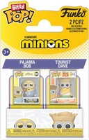 Gadget - Minions: Funko Pop! Bitty Pop - Pajama Bob & Tourist Dave (2 Pack) -D-