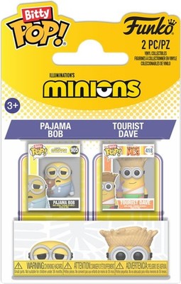 Gadget - Minions: Funko Pop! Bitty Pop - Pajama Bob & Tourist Dave (2 Pack) -D- 