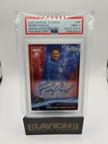 2025 Topps Chrome Marvel Studios - Pedro Pascal Mr. Fantastic Auto #3/5 (PSA 9)