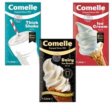 Comelle Ice Cream & Thick Shake Mix 1L Rich Dairy Formula Perfect Treat Ice