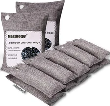 Marsheepy 12 Pack Bamboo Charcoal Shoe Deodorizer Bags, Activated 12Pack 