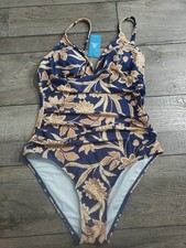 Women's One Piece Swimsuit Tummy Control V Neck Bathing Suits Sz M