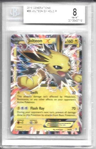 Pokemon Jolteon EX 28/83 Generations Holo BGS 8 NM - Mint