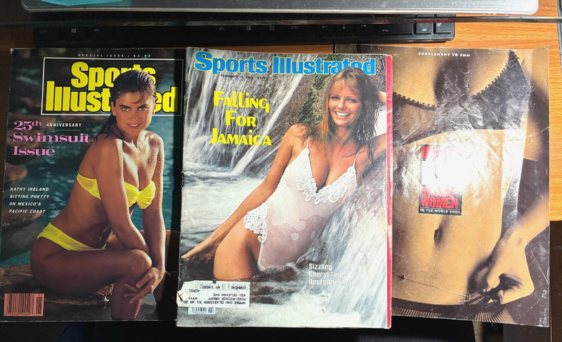 Lot of 3 Mags including SI 25th Anniversary Swimsuit Issue + 2 other Mags