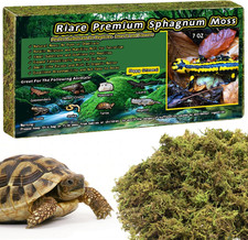 7 OZ Premium Sphagnum Moss for Reptiles- 10QT Natural Live Moss Reptile M