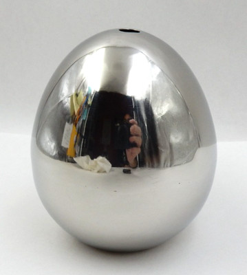 CHROME ORB SINGLE STEM BUD VASE, NAMBE STYLE DESIGN, MADE IN INDIA