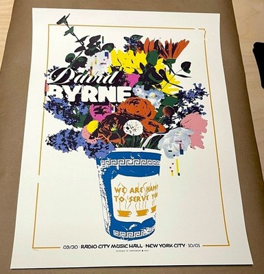   David Byrne New York City 2025 Poster Radio City Music 9/30 Official #/500